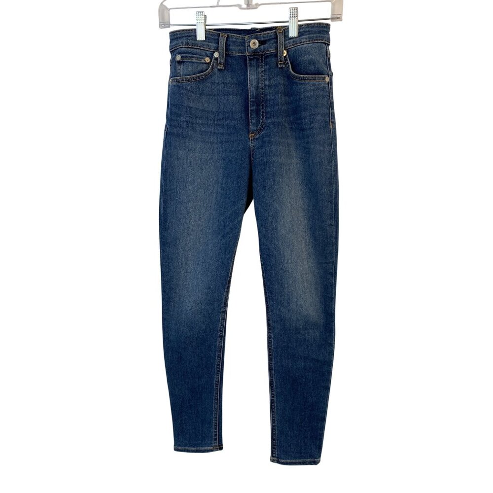 Rag & Bone Womens Camden Skinny Jeans Size 26 Denim Blue Cotton Blend HR crop